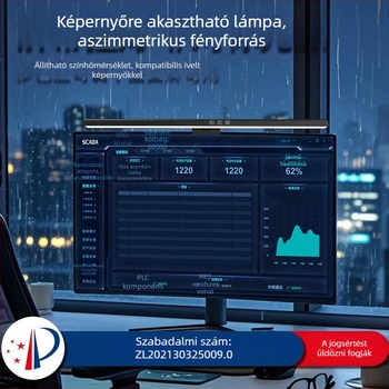 Dimmable LED asztali lámpa alacsony kékfénnyel és aszimmetrikus szemvédővel, számítógéphez és monitorhoz