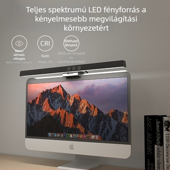 Dimmable LED asztali lámpa alacsony kékfénnyel és aszimmetrikus szemvédővel, számítógéphez és monitorhoz