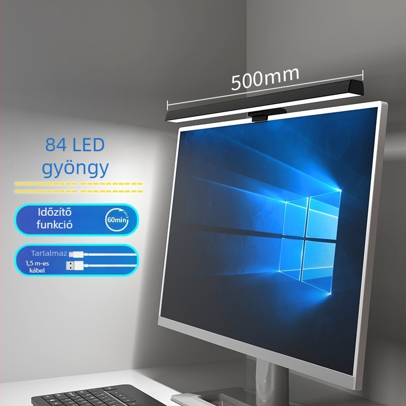 Dimmable LED asztali lámpa alacsony kékfénnyel és aszimmetrikus szemvédővel, számítógéphez és monitorhoz