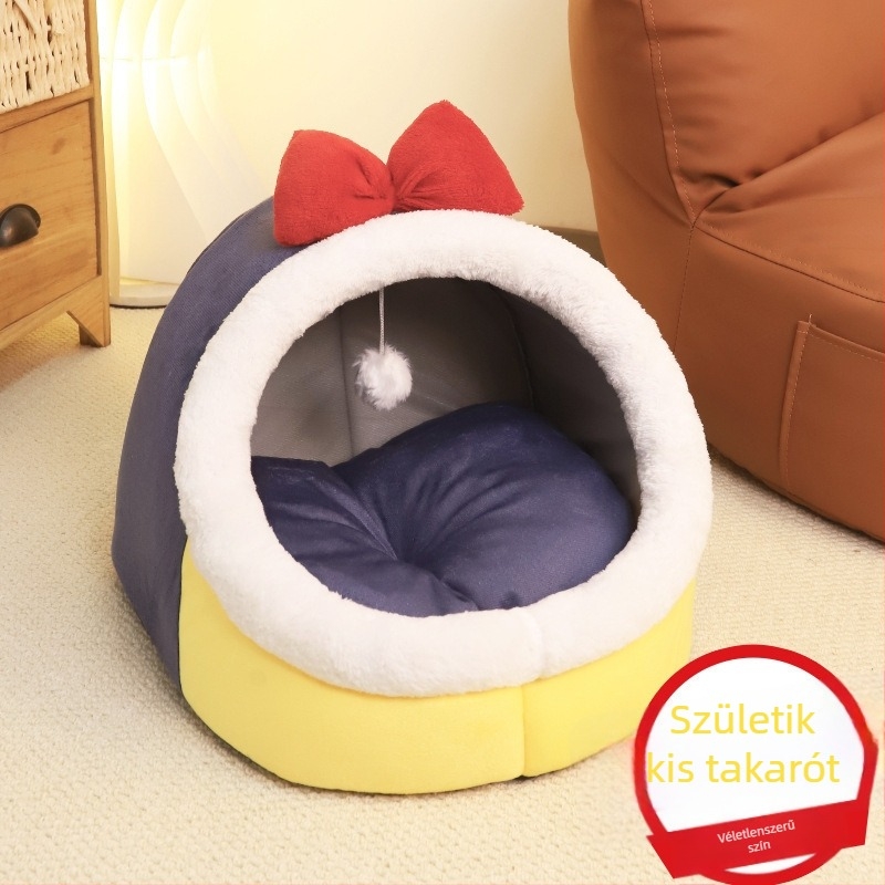 Macska fészek – PP pamut, Jiangsu eredetű, macskáknak, félig zárt meleg odú