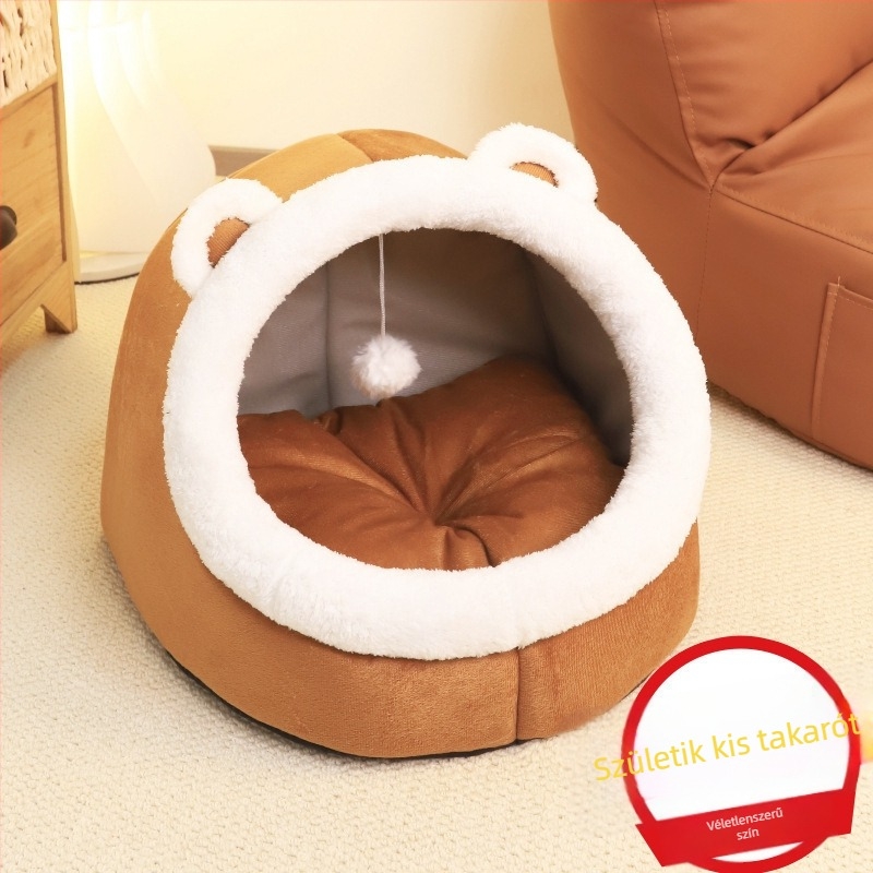 Macska fészek – PP pamut, Jiangsu eredetű, macskáknak, félig zárt meleg odú