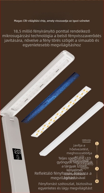 LED asztali lámpa tanuláshoz és éjszakai szobához szemvédővel, USB táplálás, hangvezérlés, egyszerű modern kialakítás, CRI ≥95, 100–300W