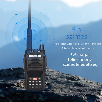 Hordozható tengeri mentő interkom — 128 csatornás, 156,025–163,275 MHz, hatótáv 5–10 km, Li-ion akkumulátor 2800 mAh