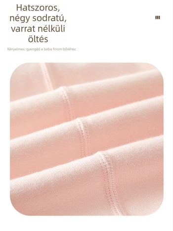 Magas derekú harémnadrág babáknak, pamut, hasvédő, unisex, tavasz–ősz