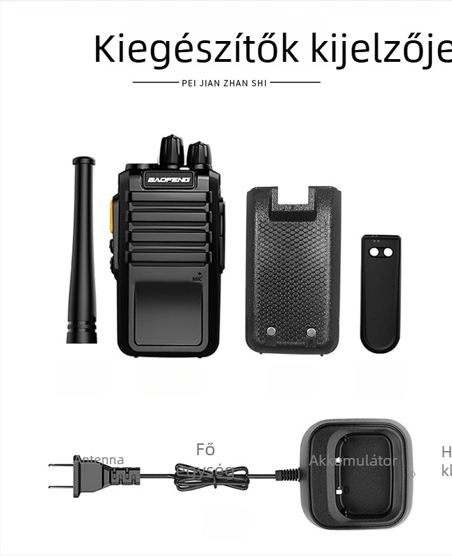 Baofeng BF-M4 hordozható kétirányú rádió, 5W, 400–470MHz, 16 csatorna, 5800mAh akkumulátor, 22 nap készenlét