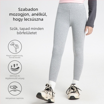 Gyerekeknek készült fleece-belelt leggings őszi-téli, cápa mintással, magas derék, 9/10 hossz, 91% pamut, anti-pilling