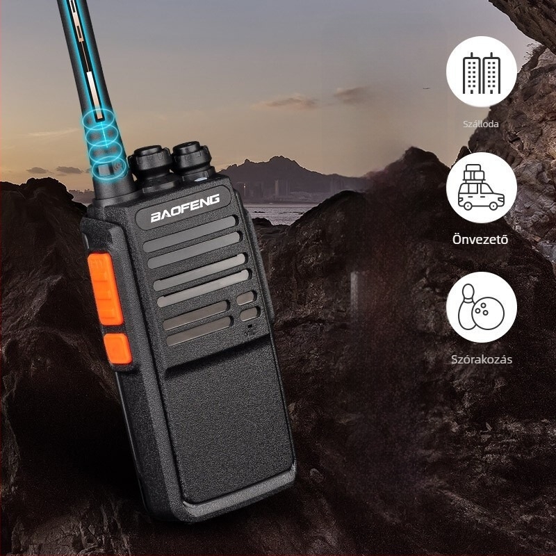 BF-888S Walkie Talkie - 3-5 km hatótáv - Li-ion 2100 mAh akkumulátor - Ütésálló - Kijelző nélkül