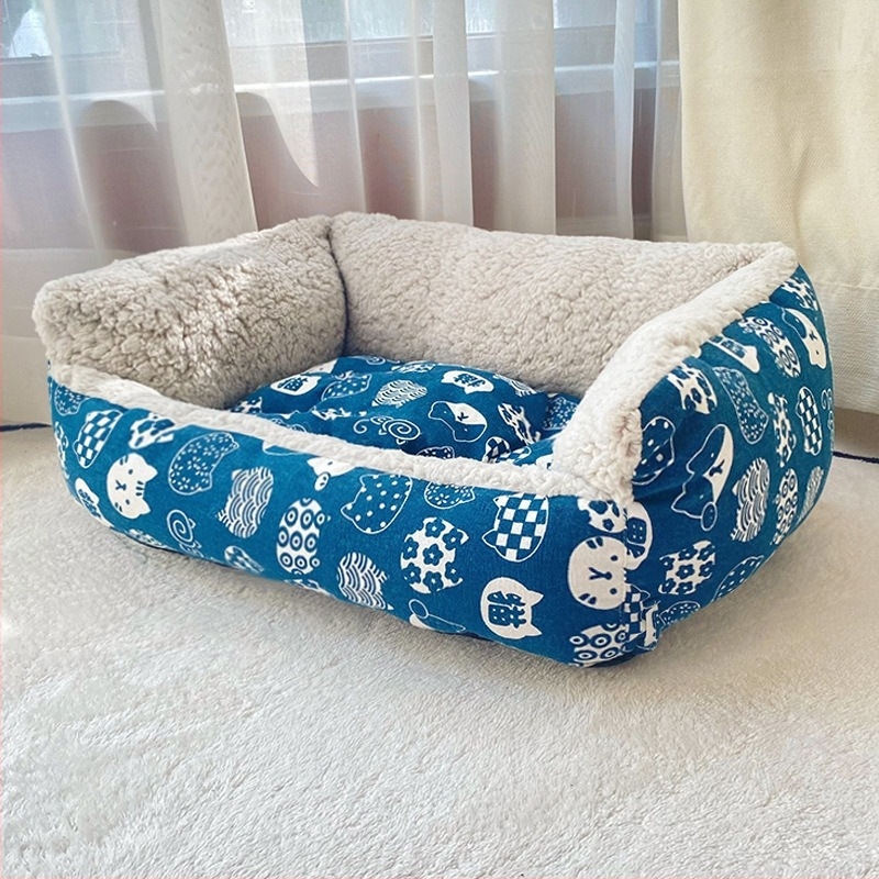 Speciális macska ketrechez készült matrac téli meleggel, fészek kiscicáknak és alvó platforma, megerősített a téli használathoz — Anyag: plüss; Származás: Németország; Márka: Xinji; Mosás: mosható; Telepítés: szabad