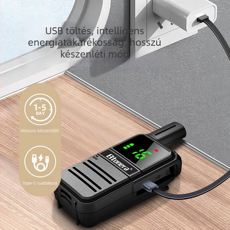 Belden kompakt 16-csatornás kézi rádió, 400-470 MHz, 3 W, hatótáv 1,5–3 km, 4000 mAh akkumulátor