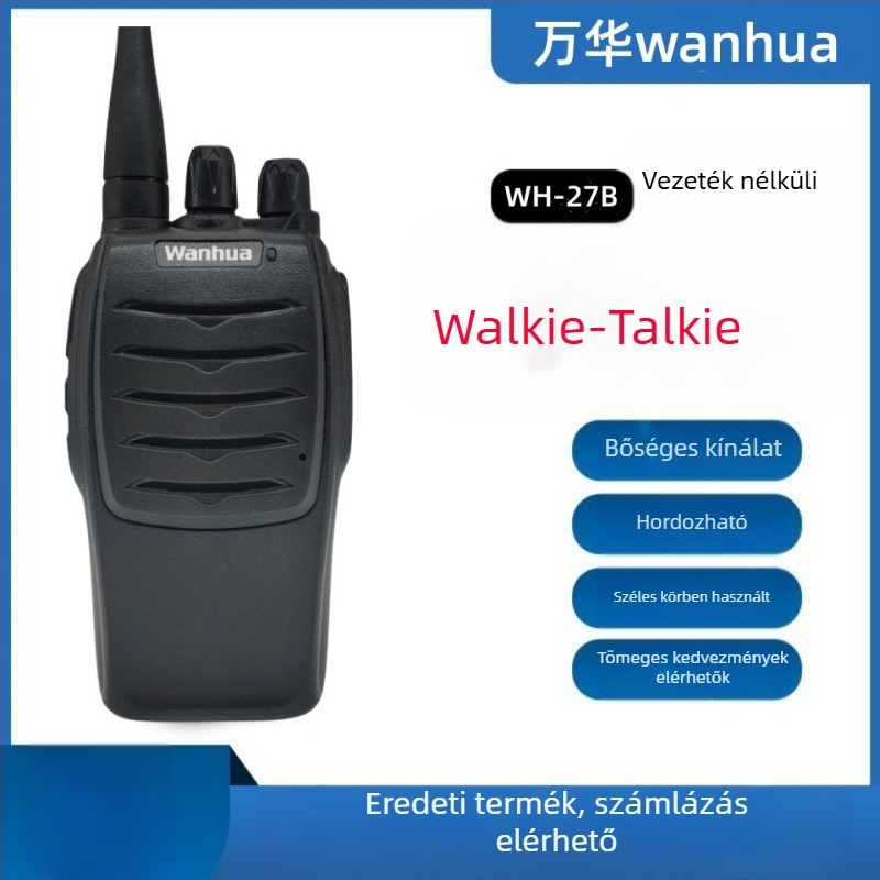 Wanhua WH-27B vezeték nélküli hordozható rádió, professzionális, kétnyelvű változat, exportkész