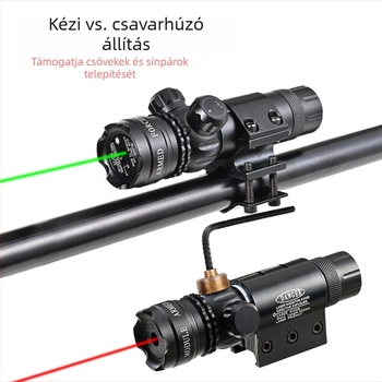 Zöld lézer célzó alacsony profilú csőcsipeszes szereléssel, anti-szeizmikus, két-tengelyes állítás
