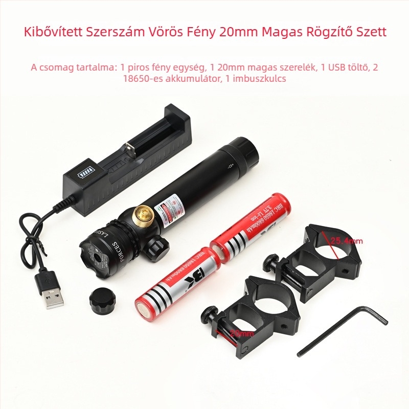 Zöld lézer célzó alacsony profilú csőcsipeszes szereléssel, anti-szeizmikus, két-tengelyes állítás