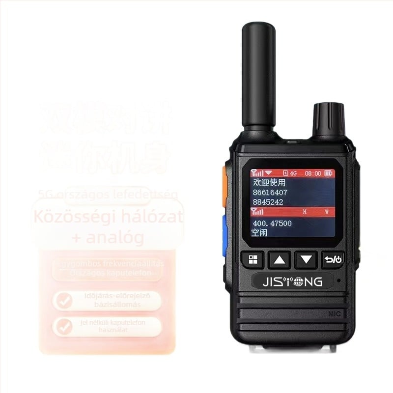 Kétmódos 4G Walkie-Talkie, 5000 km hatótávolság, SIM-kártya támogatás, kézi eszköz kültéri mentésekhez