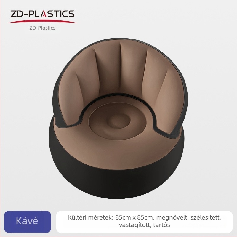 PVC-ből készült egyszemélyes felfújható kanapé otthonra, irodába és kültérre; hordozható; alkalmas csecsemőknek, gyerekeknek és felnőtteknek; tömege 900 g