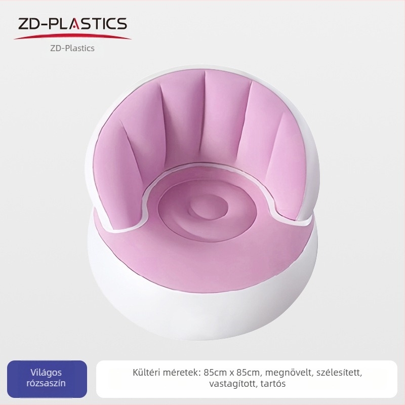 PVC-ből készült egyszemélyes felfújható kanapé otthonra, irodába és kültérre; hordozható; alkalmas csecsemőknek, gyerekeknek és felnőtteknek; tömege 900 g