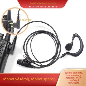 Qixing intercom fejhallgató walkie-talkie-hoz, zajcsökkentés, 32 Ω, akkumulátor nélkül, interferenciamentes, hatótáv >50 km