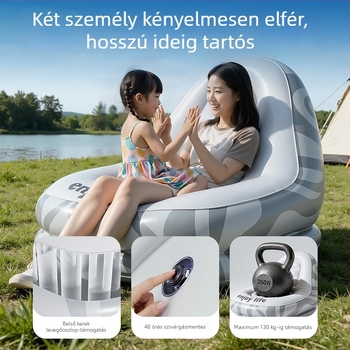 Kültéri felfújható kanapé - környezetbarát PVC, 30 Denier, 1,55 kg, testreszabható kempinghez