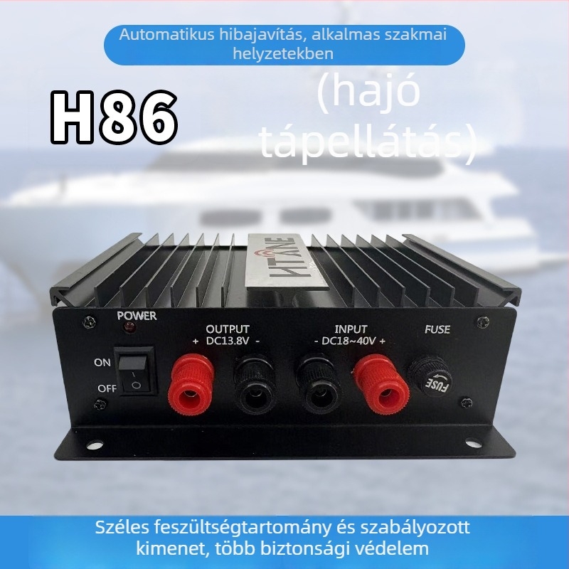 Járműre szerelt interkomtápellátó, vízálló, lítium akkumulátor, 5–10 km hatótáv