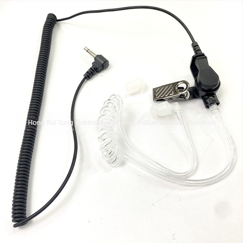 Walkie-Talkie fejhallgató 2.5 mm görbe mono fülhallgató, kompatibilis a K-head intercom-hoz | hatótáv 1.5–3 km | 100 cm kábel | zajellenállás | akkumulátor nélkül | Modell: 2.5 Just Listen