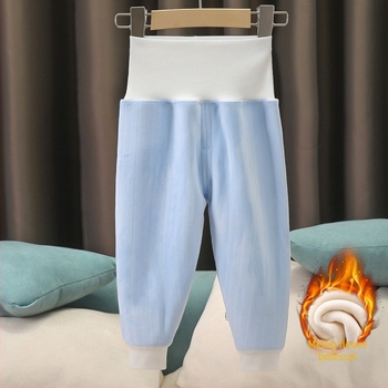 Baba téli fleece-bélés nadrág, magas derekú, 1–3 éveseknek, poliészter anyag
