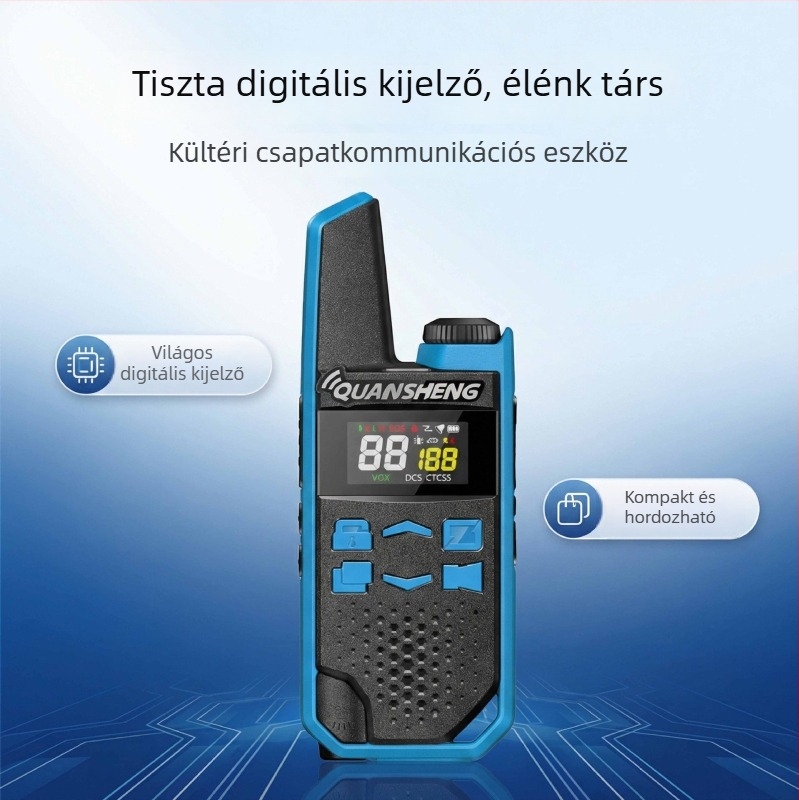 Quansheng TG-FR1 Kézi interkom, 3-5 km hatótáv, 1200mAh Li-ion akkumulátor, porálló