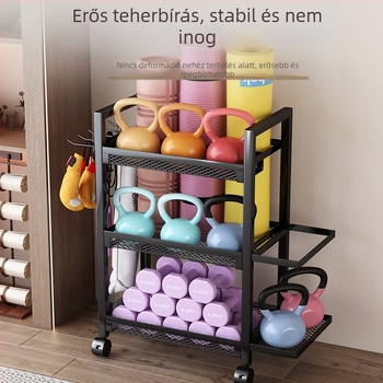 Fitneszberendezés tárolókosár, modell ZA, vasból készült, minimalista stílus, 1 darab