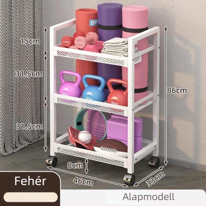 Fitneszberendezés tárolókosár, modell ZA, vasból készült, minimalista stílus, 1 darab