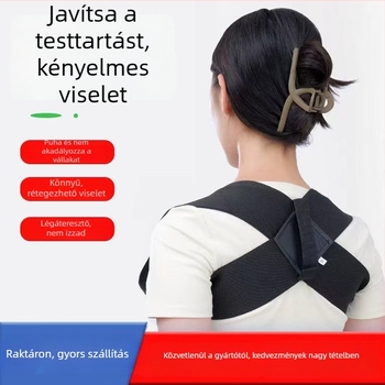 Testtartás-korrekciós öv vállnyitó dizájnnal a háti tartás javítására, diszkrét testtartás-támogatás — Yuren márka, Posture Corrector modell, ma megjelent