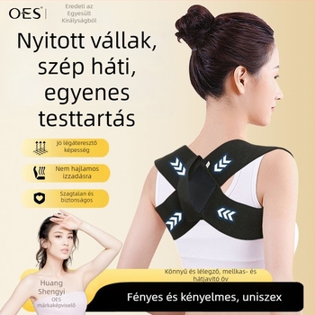 Válltartás-korrekciós pánt, Uniszex, poliészter rost, modell Oes vállöv, jóga