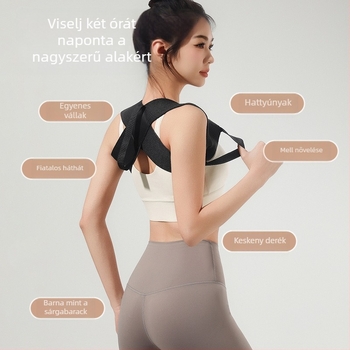 Nyitott hátsó váll-edzőöv polieszterből, vállvédelem, univerzális felhasználás, jóga használathoz