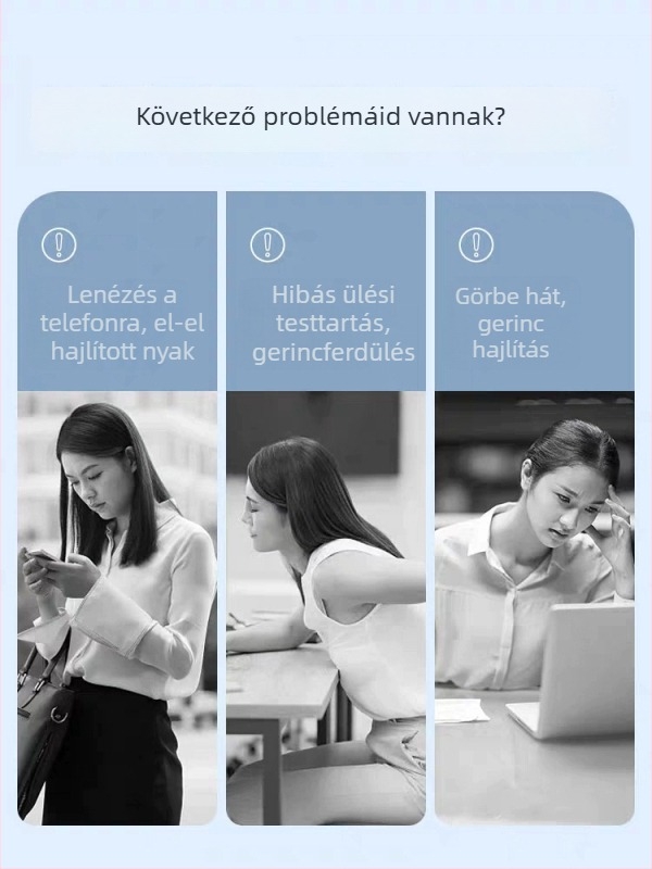 Hát tartás-korrektor öv, poliészter rostból, vállvédő, univerzális illeszkedés, jógahoz alkalmas