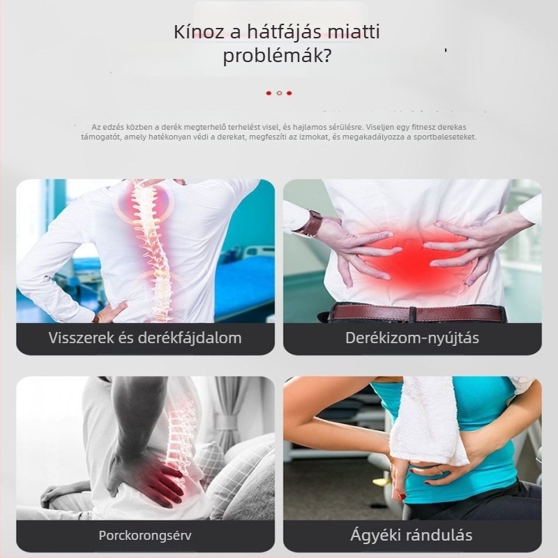 Unisex sport deréköv formázáshoz és korrigáláshoz – légáteresztő, nyomásos lumbális támogatás hátfájásra