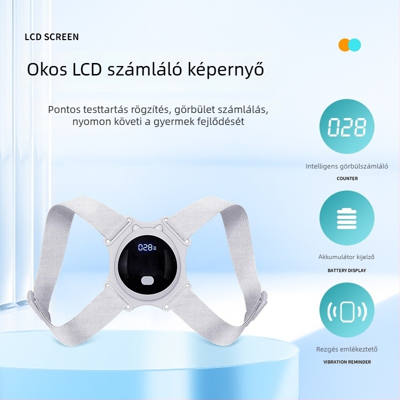 Tartásjavító háti öv - Modell YKS-8085, poliészter, hát egészség és testtartás támogatására, 1 hónap garancia