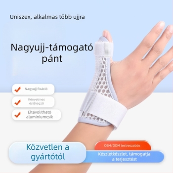 Nagyujj-fixáló öv cellás mintával – kéz ízületeinek támogatása sportos sérülések rehabilitációjához; Anyagok: nylon, spandex, pamut; Logónyomtatás elérhető; Testreszabás elérhető