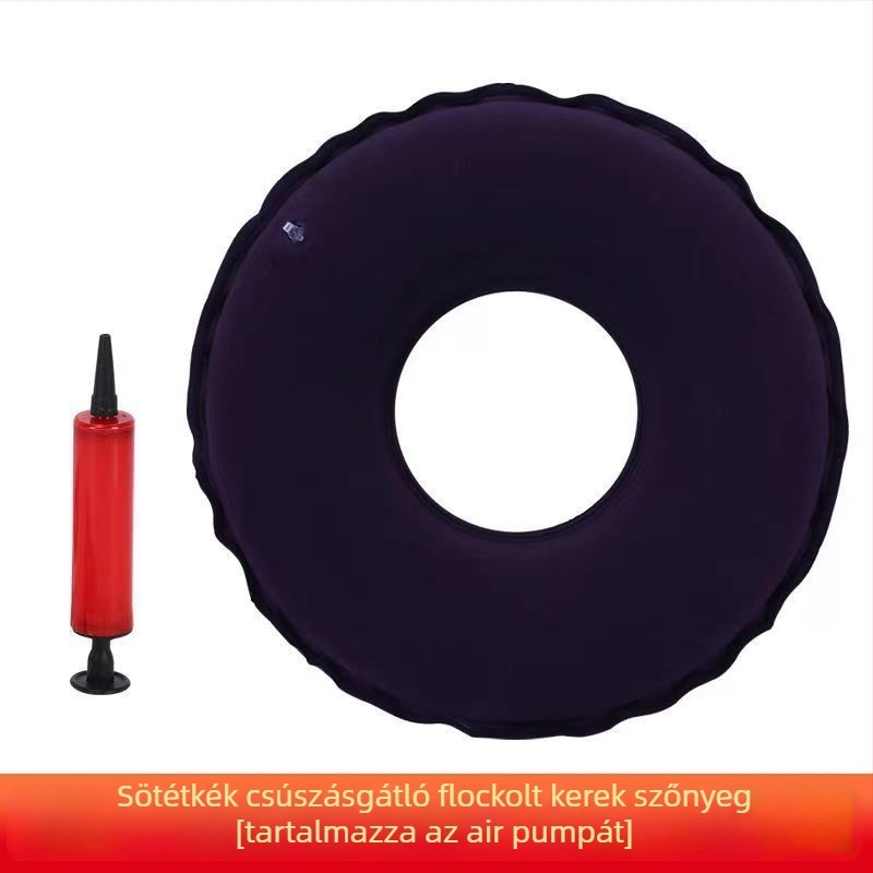 Felfújható kerekesszék ülőpárna csípő-zóna támogatással, közel négyszögletes forma, 6+ masszázsfej légnyomásos masszázzsal, egyfokozatú vezérlés, PU bőr borítás.