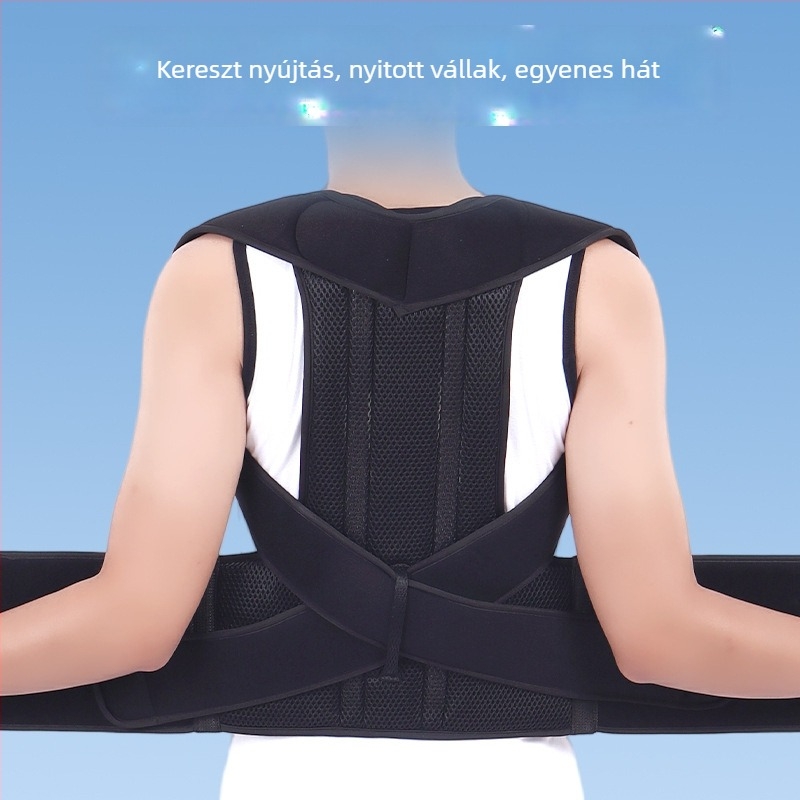 Hátsó immobilizátor, testtartás-korrigáló öv, lélegző poliészter, állítható, egész évben használható