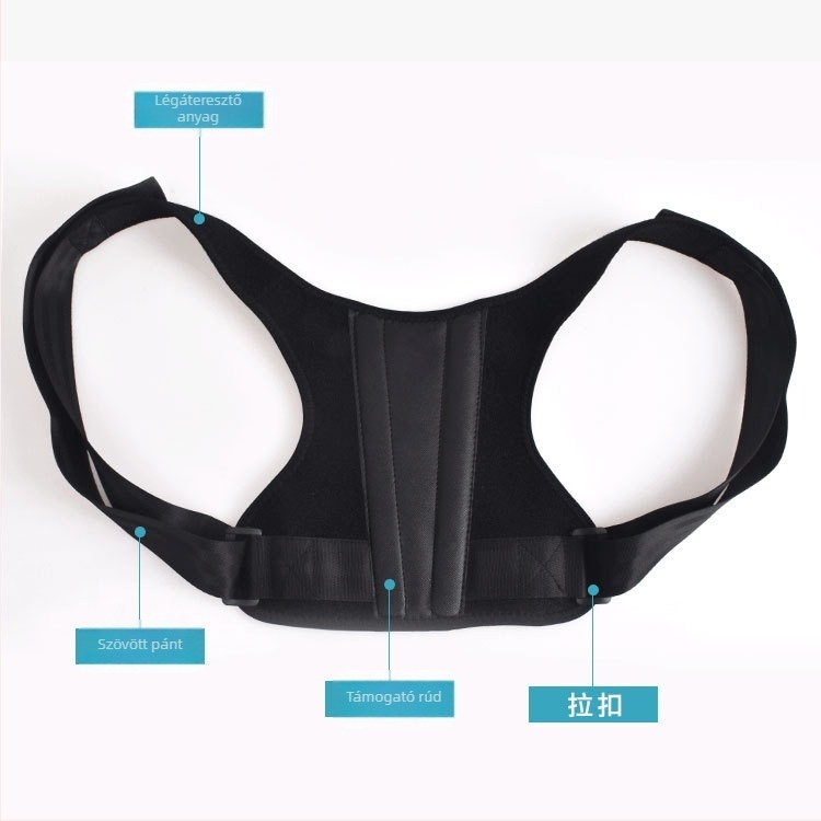 Felnőtt testtartás-korrekciós öv — Lydia Becky, modell Humpback correction belt, 2018-ban piacra került, tesztjelentés alapján igazolt