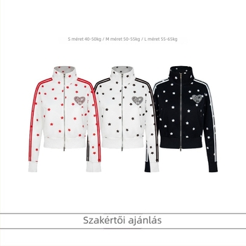 Pamut külső ruha Slim-Fit, álló gallér, elöl cipzár, nyomott mintázat