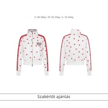 Pamut külső ruha Slim-Fit, álló gallér, elöl cipzár, nyomott mintázat
