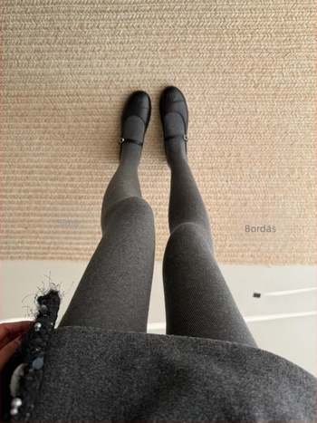 200 g babafleece szürke egyszínű, magas derekú, vastag leggings a formázáshoz és a meleghez