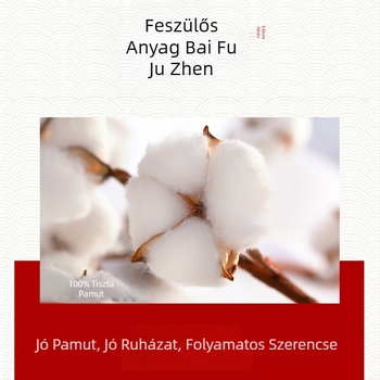 100% pamut melegítő alsóruha készlet — vastag anyag, kerek nyakú, hosszú ujjú