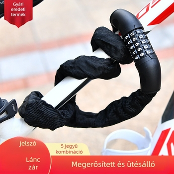 XTIGER WB100-150 Jelszavas lánc zár kerékpárhoz – anyagok: vas, mérnöki műanyag, textíliák; alkalmas kerékpárra, terepkerékpárra és motorkerékpárra; stílus: modern minimalistikus
