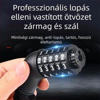 XTIGER WB100-150 Jelszavas lánc zár kerékpárhoz – anyagok: vas, mérnöki műanyag, textíliák; alkalmas kerékpárra, terepkerékpárra és motorkerékpárra; stílus: modern minimalistikus