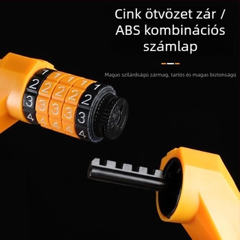Jelszavas kerékpárzár, anti-lopás, út- és MTB kerékpárokhoz, hosszabbított, megerősített, univerzális gyermekeknek és diákoknak