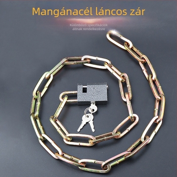 Mangán acélból készült, hegesztett lánc zár kerékpárok és motorkerékpárok számára