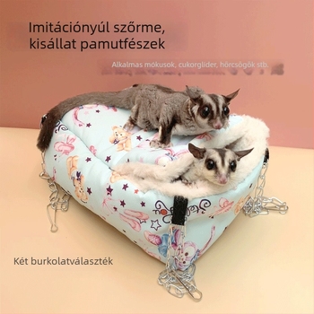 Hamster füves fészek, kerek alak, karikatúra stílus, vízálló, beltéri használatra