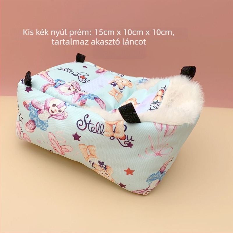 Hamster füves fészek, kerek alak, karikatúra stílus, vízálló, beltéri használatra