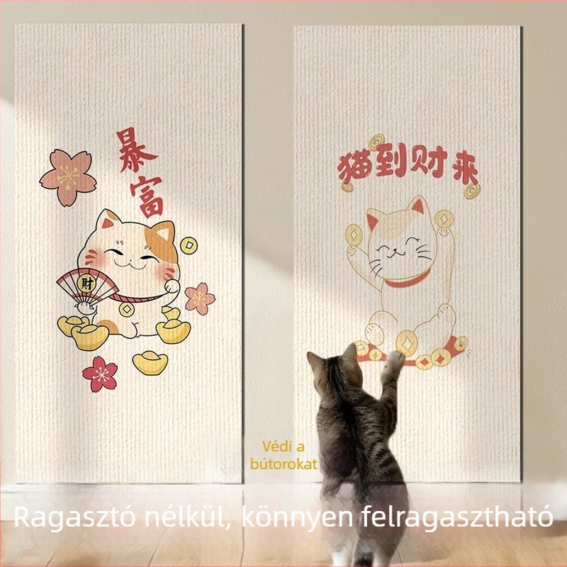 Macska vakaró falpanel megerősített kopásálló felülettel, nyomtatott függőleges falikép a bútorok védelmére. Márka: Other; Anyag: Other; Stílus: Egyszerű; Import: Nem