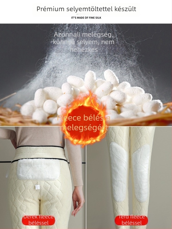 Női fűtő leggings báránygyapjú és selyem keverékével, magas derék, plusz méret, meleg téli nadrág