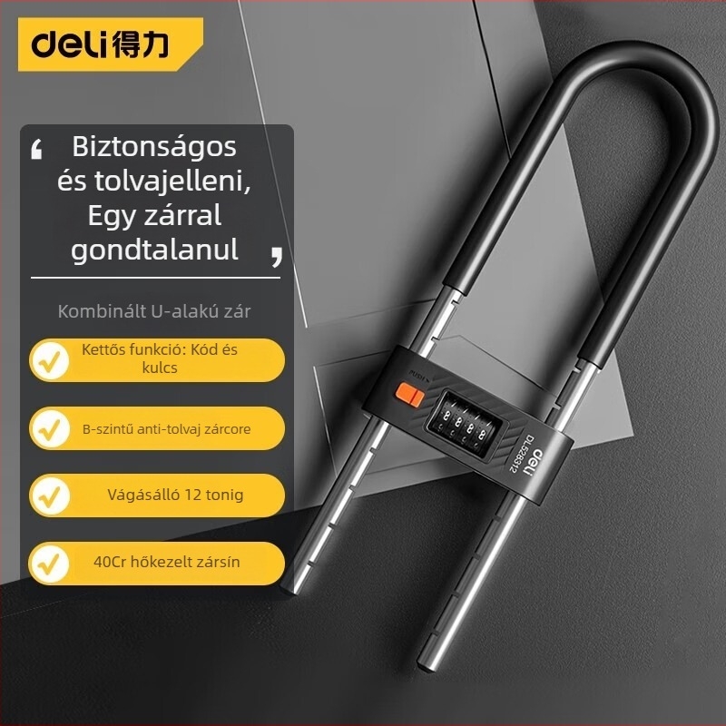 Deli üveg ajtó zár, U-típusú zár dupla ajtókhoz, üvegezett ajtókhoz, tolóajtókhoz, kültéri használatra, Modell 1, Új kínai stílus